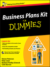 Business Plans Kit For Dummies (eBook)
